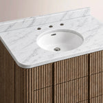 Ethoria Single Extra-Wide Vanity — BROWN OAK / OVAL