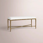 Caloria Fabric End-of-Bed Bench — FORGED BRASS / 36
