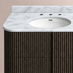 Ethoria Double Vanity — BLACK OAK / CARRARA / OVAL