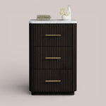 Favera Short Bath Cabinet — EBONY / CARRARA
