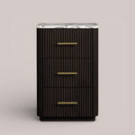 Favera Short Bath Cabinet — EBONY / CALACATTA VIOLA