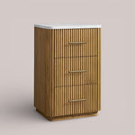 Favera Short Bath Cabinet — HONEY / CARRARA
