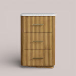 Favera Short Bath Cabinet — HONEY / CARRARA
