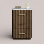 Favera Short Bath Cabinet — MOCHA / CARRARA