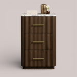 Favera Short Bath Cabinet — MOCHA / CALACATTA VIOLA