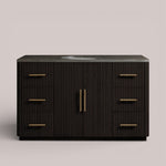 Favera Wide Single Vanity — EBONY / BLUESTONE