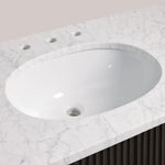 Favera Wide Single Vanity — EBONY / CARRARA