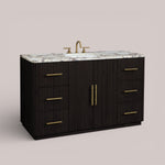 Favera Wide Single Vanity — EBONY / CALACATTA VIOLA
