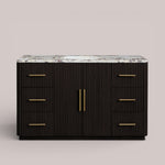 Favera Wide Single Vanity — EBONY / CALACATTA VIOLA