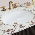 Favera Wide Single Vanity — EBONY / CALACATTA VIOLA