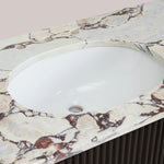Favera Wide Single Vanity — EBONY / CALACATTA VIOLA