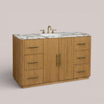 Favera Wide Single Vanity — HONEY / CALACATTA VIOLA