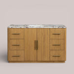 Favera Wide Single Vanity — HONEY / CALACATTA VIOLA