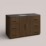 Favera Wide Single Vanity — MOCHA / BLUESTONE