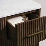 Favera Wide Single Vanity — MOCHA / CARRARA
