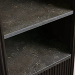 Favera Tall Bath Cabinet — EBONY / BLUESTONE