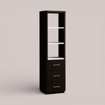 Favera Tall Bath Cabinet — EBONY / CARRARA