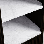 Favera Tall Bath Cabinet — EBONY / CARRARA
