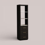 Favera Tall Bath Cabinet — EBONY / CALACATTA VIOLA