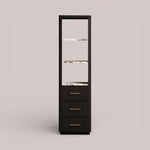 Favera Tall Bath Cabinet — EBONY / CALACATTA VIOLA