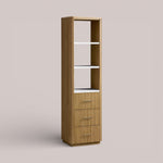Favera Tall Bath Cabinet — HONEY / CARRARA