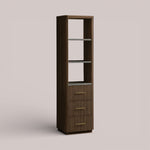 Favera Tall Bath Cabinet — MOCHA / BLUESTONE
