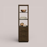 Favera Tall Bath Cabinet — MOCHA / BLUESTONE