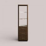 Favera Tall Bath Cabinet — MOCHA / CALACATTA VIOLA