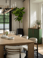 Brevan Bar Cabinet — WALNUT & FOREST GREEN