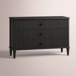 Luvoriel Reeded Closed Nightstand — BLACK OAK / 38