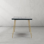 Thaddeus Vintage Style Metal Frame Dining Table