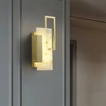 Alabaster Brass Wall Sconce — image 6