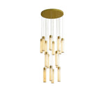 Alabaster Celestial Brass Cascade Chandelier — image 1