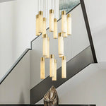 Alabaster Celestial Brass Cascade Chandelier — image 2