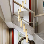 Alabaster Celestial Brass Cascade Chandelier — image 3