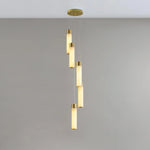 Alabaster Celestial Brass Cascade Chandelier — image 11