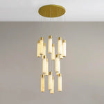Alabaster Celestial Brass Cascade Chandelier — image 15