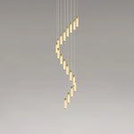 Alabaster Celestial Brass Cascade Chandelier — image 16