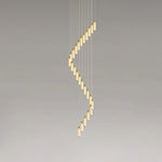 Alabaster Celestial Brass Cascade Chandelier — image 17