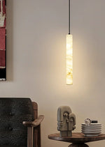 Alabaster Cylindrical Pendant Light — image 11