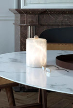 Alabaster Cylindrical Table Lamp — image 4