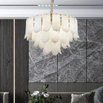 Alabaster Elba Brass Chandelier — image 16
