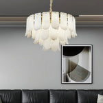 Alabaster Elba Brass Chandelier — image 12