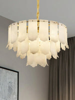 Alabaster Elba Brass Chandelier — image 4