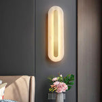Alabaster Oval Wall Light