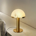 Hemispherical Alabaster Table Lamp