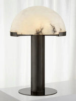 Hemispherical Alabaster Table Lamp