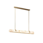 Alabaster Linear Brass Chandelier — image 1