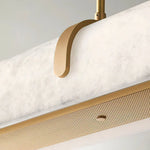Alabaster Linear Brass Chandelier — image 11