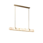 Alabaster Linear Brass Chandelier — image 13
